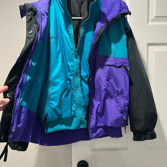 Vintage Columbia Ski Jacket Vamoose 2 Piece 90s Womens Size Large - Picture 6 of 13
